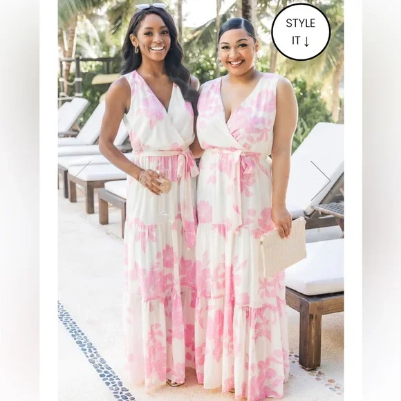 pink lily formal dress Pink Lily Blossom Dress Printed / M main image 1